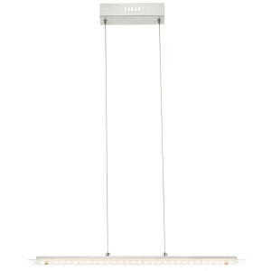 LED Hängeleuchte, Aluminium, Glas, klar, L 60 cm
