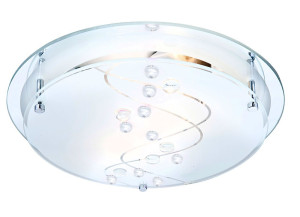 Elegante LED Deckenleuchte mit klaren Dekorsteinen