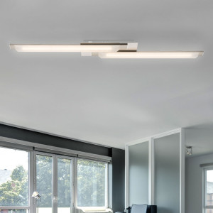 Praktische LED Deckenlampe in nickel matt, chrom Globo 49307