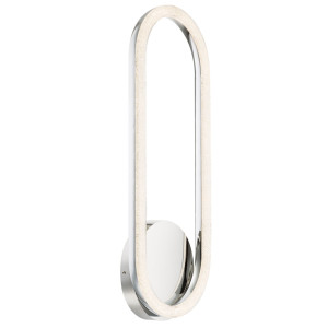 LED Wandleuchte, Chrom, Kristalle, dimmbar, L78 cm, DEREK