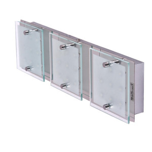 Wand- und Deckenlampe aus Metall und Glas