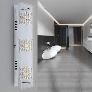 LED Deckenleuchte, Metall Glas, 15W 1260lm warmweiß, L 42cm