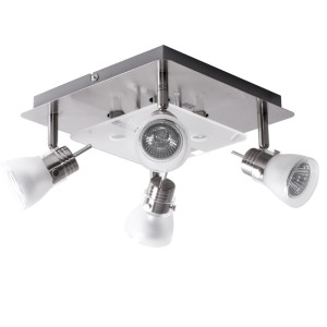 Glas Deckenlampe, bewegliche Spots, L 25 cm, GLASGOW