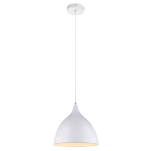 Elegante Pendelleuchte aus Metall in der Farbe Weiß