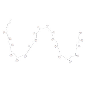 Lichterkette, Rosenblüten, weiß, 20x LED, Länge 190 cm, VENUTO