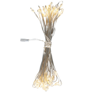 Lichterkette Kupfer, silber, 50x LED, Länge 520 cm, VENUTO