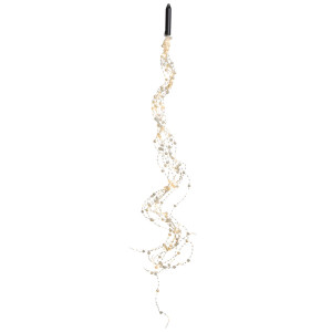 LED Wand Perlengirlande, silber-metallic, IP44