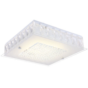 Elegante LED Deckenleuchte mit Glaskristallen AKJO
