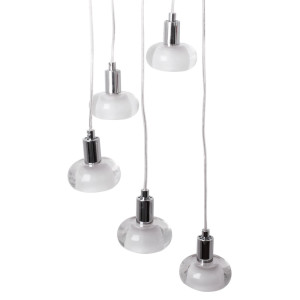 Pendelampe, Metall, Glas Höhe 120 cm, ISIA