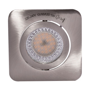 LED Einbauspot, eckig, silber, beweglich L 8,2 cm,  EASY CLIP