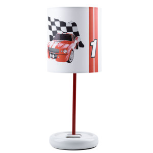LED Tischleuchte, Rennwagen Motiv, bunt, H 32,5 cm