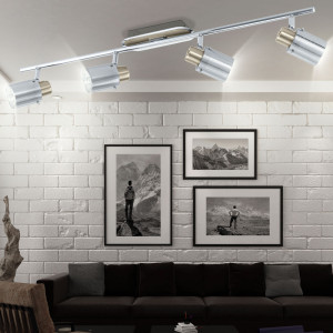 Eleganter LED Deckenstrahler mit beweglichen Spots