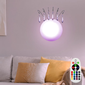 Elegante Wandleuchte mit RGB LED Leuchtmittel