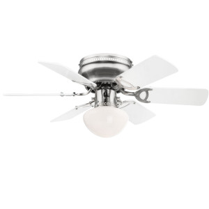 Deckenventilator, Zugschalter, Glas, 76 cm, UGO