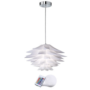 RGB LED Pendelleuchte aus Chrom zum zusammenstecken BROMELIE