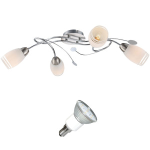 Design LED Spotleuchte mit vier Strahlern