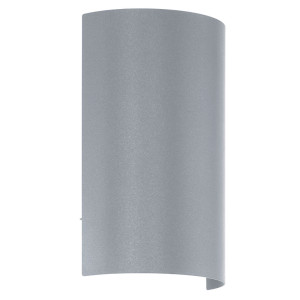 LED Wandleuchte aus verzinktem Stahl in silber