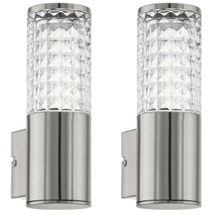 Elegantes 2er Set LED Wandleuchte für den Außenbereich