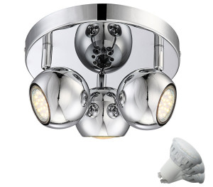 Elegante LED Deckenleuchte mit beweglichen Strahlern