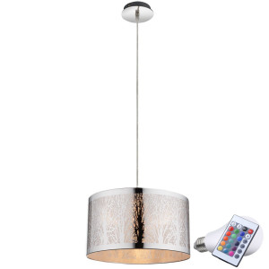 Elegante RGB LED Hängeleuchte mit Stanzungen