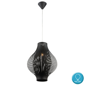 LED Pendelleuchte , schwarz, Höhe 120 cm, AZORIA