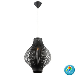 RGB LED Pendelleuchte , schwarz, Höhe 120 cm, AZORIA