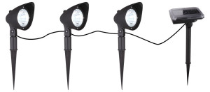 3er Set LED Solarleuchten für den Außenbereich