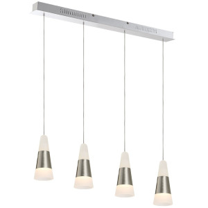 Elegante LED Pendelleuchte aus Metall und Acryl