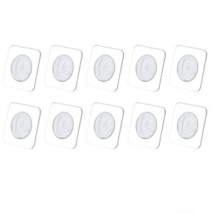 10er Set LED Einbauleuchte, Edelstahl, blau, eckig, L 1,5 cm