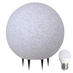 Elegante LED Leuchtkugel in Granit-Optik