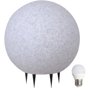 Elegante LED Leuchtkugel in Granit-Optik