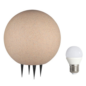 LED Steck Leuchtkugel, 30cm Durchmesser, sandfarben