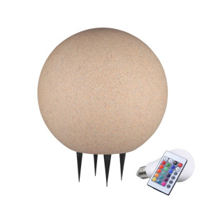 RGB LED Steck Leuchtkugel, 30cm Durchmesser, sandfarben