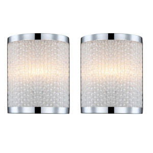 2er Set Wandleuchten mit Glasstäben