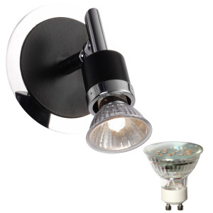 LED Wandleuchte für den Wohnraum aus Chrom