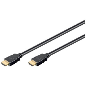 HDMI High Speed Rundkabel in schwarz mit einer Länge von 1m