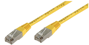 Netzwerk Kabel CAT-5E Patchkabel 10m gelb RJ45 F/UTP LAN