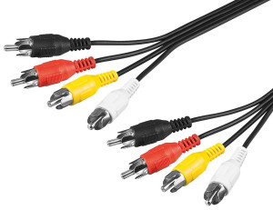 Cinch-Verbindungskabel 1,5 Meter Rundkabel