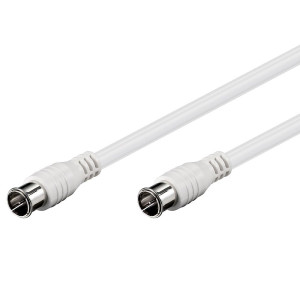 SAT Anschluss Kabel  1,5m weiß Quick F-Stecker auf Quick