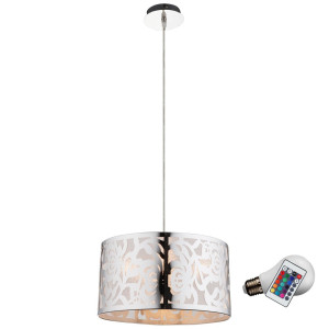 Elegante RGB LED Hängeleuchte mit Stanzungen