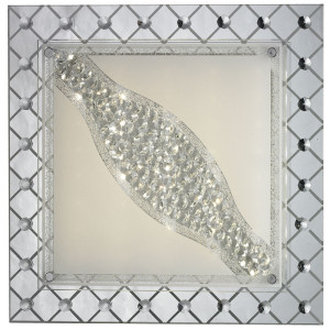 LED Design Wandleuchte mit Kristallen, Breite 36 cm, DIVA