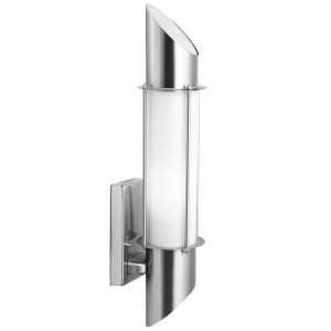 Edelstahl Fackel Wandleuchte, Höhe 49,8 cm