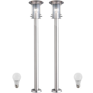2er Set LED Standleuchten für den Außenbereich