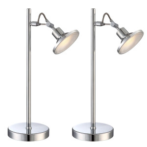 2er Set LED Tischleuchten mit beweglichem Leuchtkopf