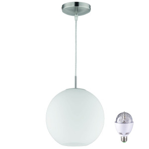 LED Pendelleuchte mit LED Disco-Leuchtmittel