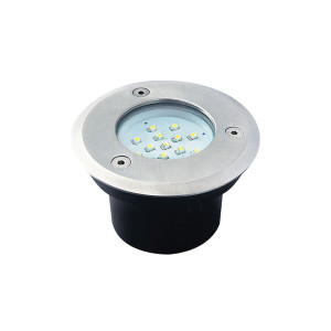 LED Einbaustrahler, Edelstahl, rund, kaltweiß, GORDO LED