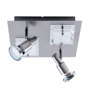 LED Deckenlampe, Metall, Glas, 4 flammig, IP20