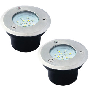 2er Set LED Bodeneinbauleuchten für den Außenbereich