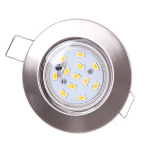 LED Einbaustrahler, Eisen gebürstet, Schutzglas, COIN