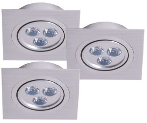 3er Set Einbaustrahler mit LED Leuchtmittel Paulmann